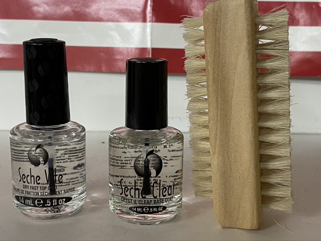 SECHE VITE CLEAR BASE FAST DRY TOP COAT FL OZ NAIL BRUSH