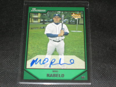 MIKE RABELO ROOKIE CERTIFIED AUTHENTIC SIGNED AUTOGRAPHED BASEBALL CARD ...