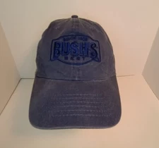 Bush's Best Hat Embroidered Blue on Blue NBML 2015 Adjustable Buckle Cap Beans