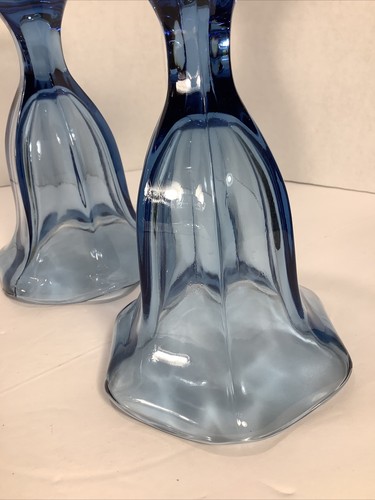 Set of 2~ Libbey Glass 6” Ice Cream Sundae Dishes~Light Blue - Picture 11 of 12