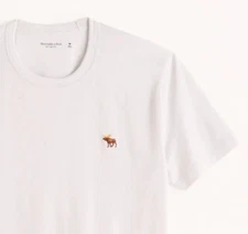 New Abercrombie Essential Embroidered Icon Long Length Shirt Size LG