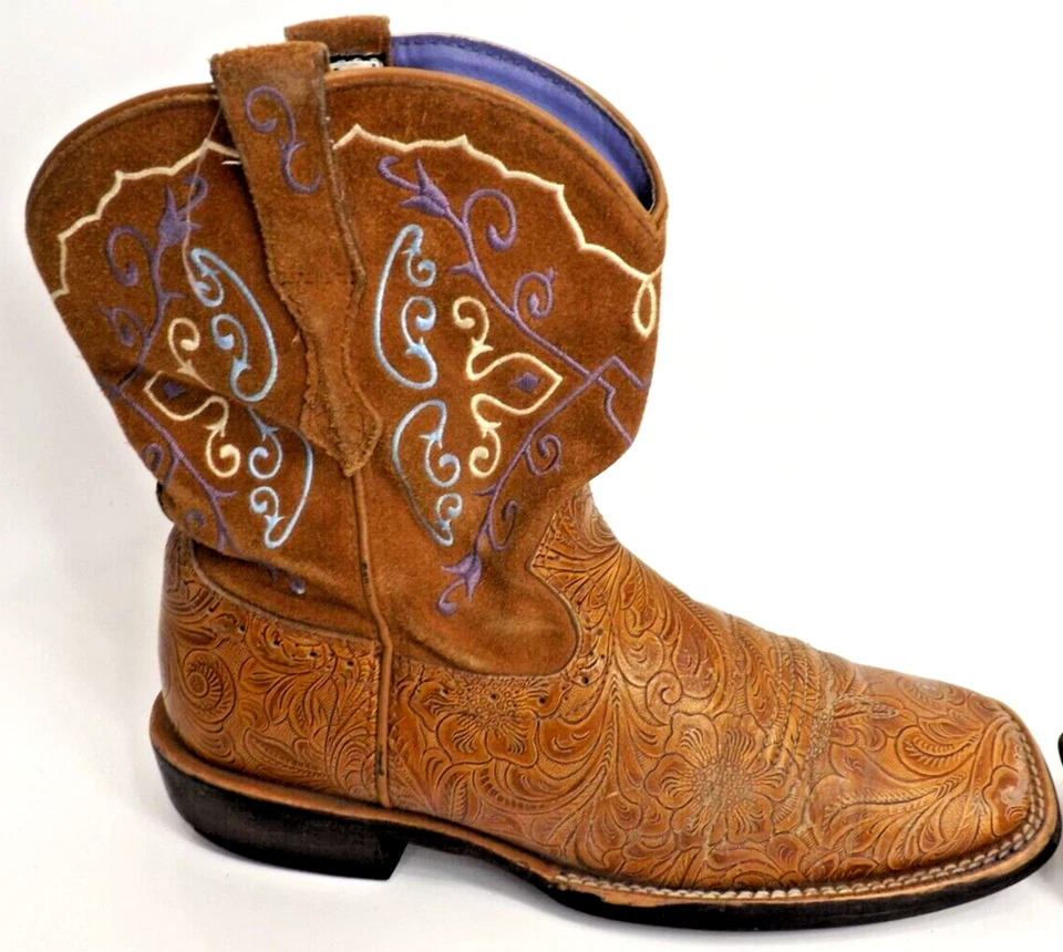 Ariat FatBaby Style 10005878 Botas Marrón Diseño Floral - Talla 7.5 B Foto 4 de 4