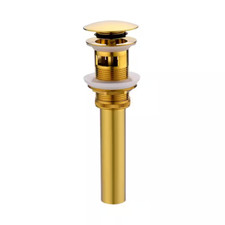 1-5/8 In. Brass Bathroom and Vessel Sink Push Pop-Up Drain Stopper with Overflow