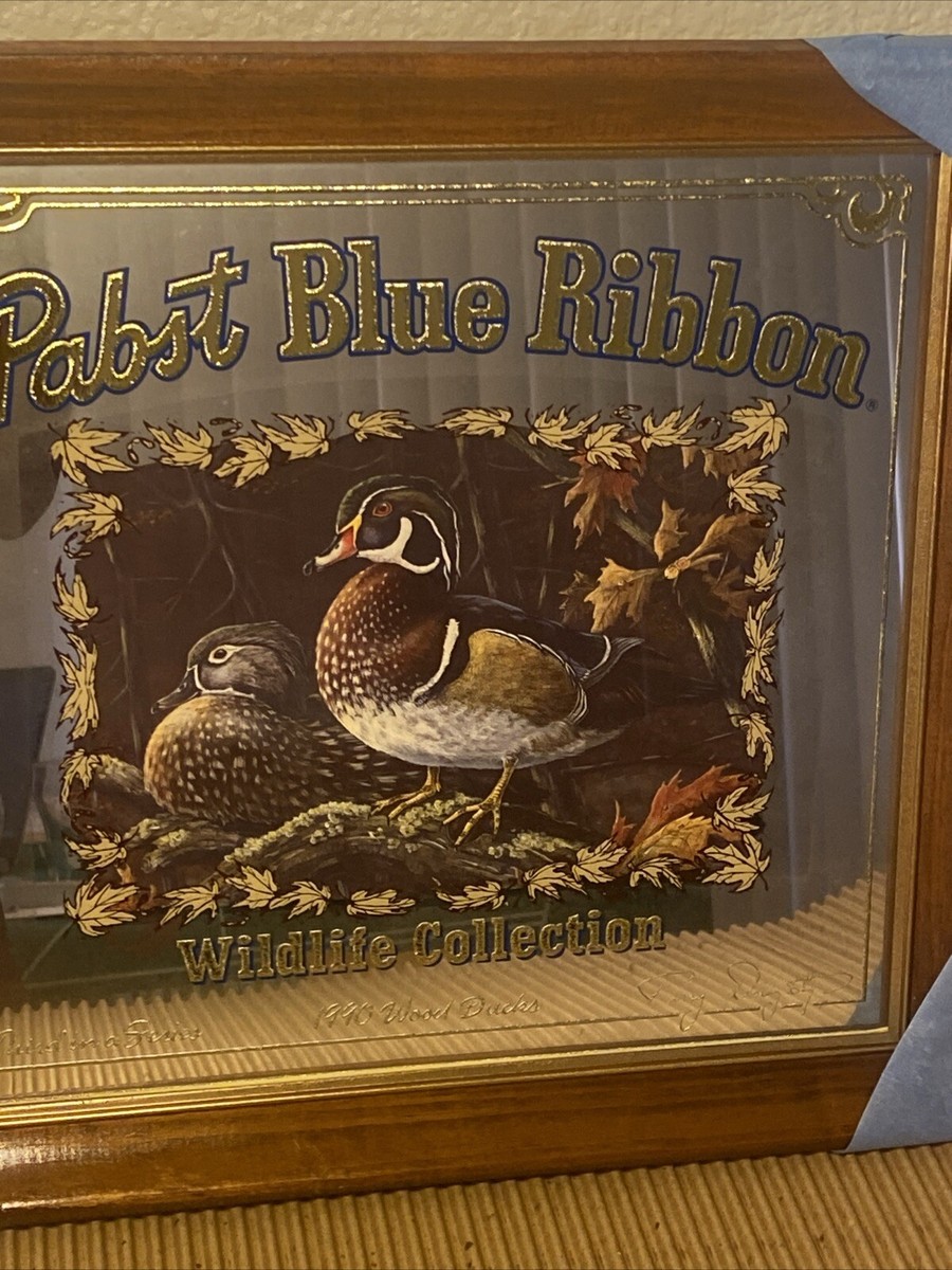 VTG Pabst Blue Ribbon 1990 Wood Ducks Wildlife Collection 3rd In