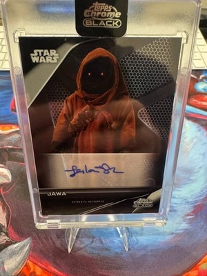2023 Topps Star Wars Chrome Black #A-IU Leilani Shiu As Jawa Encased Autograph