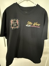 Star Wars 1977 Darth Vader Embossed Black T-Shirt Large