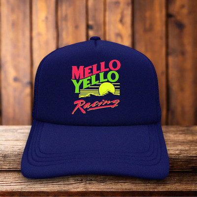 Mello Yello Racing Mens Trucker Hat Navy Days Of Thunder 1990 NASCAR NHRA Cap