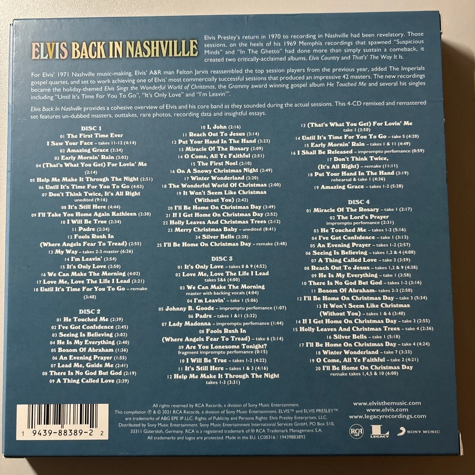 Elvis Presley Elvis Back in Nashville (CD) Box Set - Bild 2 von 2