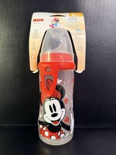 Disney Baby Minnie Mouse NUK Active Cup 8m Spill Proof Soft Silicone Straw 10oz