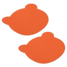 2Pcs Leather Repair Patch Self Adhesive Vinyl Patch 4 x 3.5" Orange