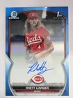 2023 Bowman Chrome Draft - Rhett Lowder 1st Bowman Blue Refractor Auto /150