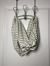 NuRoo Nursing Scarf Breastfeeding Privacy Cover-Up - Gray Stripe Stretch Cover