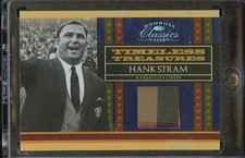 Hank Stram 2008 Classics Game Worn Patch Kansas City Chiefs 172/250