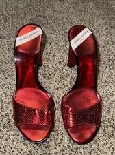 Charles Jourdan Red Scale Lucite Women’s US Size 9 Pairs High Heels Shoes