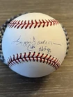 Reggie Jackson autographed baseball Hall Of Fame LA 1993. Superb Condition.