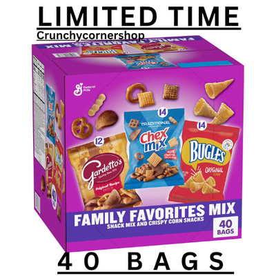 Bugles, Chex Mix & Gardetto Variety Pack Snacks, 40 pk. LIMITED TIME!!!