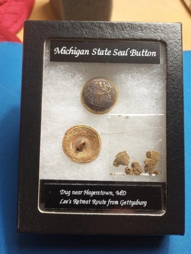 Michigan Civil War button