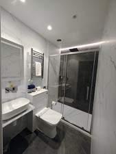 Calacatta White SPC Wall Panels Tiles Shower Bathroom, solid core 