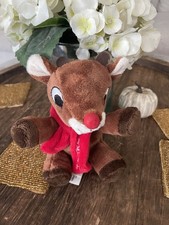 Dandee Rudolph Red Nosed Reindeer 6  Plush Stuffed Toy EUC