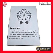 Yoga Poster laminated Namaste Yoga Poster A4 Black White  Wall Art Meditation