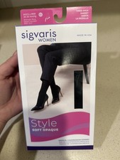 Sigvaris Women Soft Opaque Compression socks knee High 20-30 LL Midnight Blue