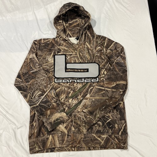 Banded Realtree Camo Hoodie Sweatshirt Mens L Embroidered Logo Y2K Hunting - Picture 1 of 9