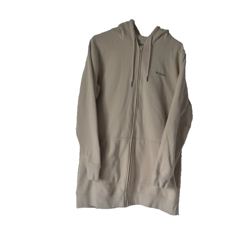Columbia Jacket Mens XL Tall Beige Fleece Hoodie Long Sleeve Full Zip Hiking