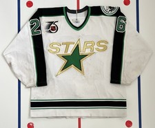 David Shaw 1991-92 Minnesota North Stars Game-Worn NHL Hockey Jersey Size 52