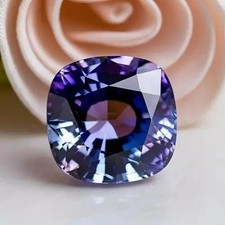 9.5Ct Natural AA CERTIFIED Alexandrite Color Change Cushion Cut Loose Gemstone