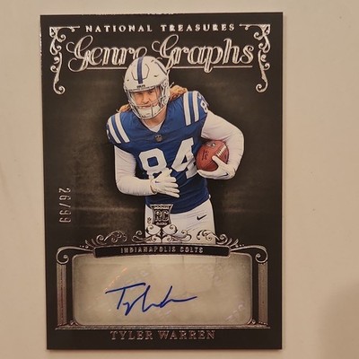 Panini 2025 National Treasures Genre Graphs Tyler Warren Colts Auto RC /99