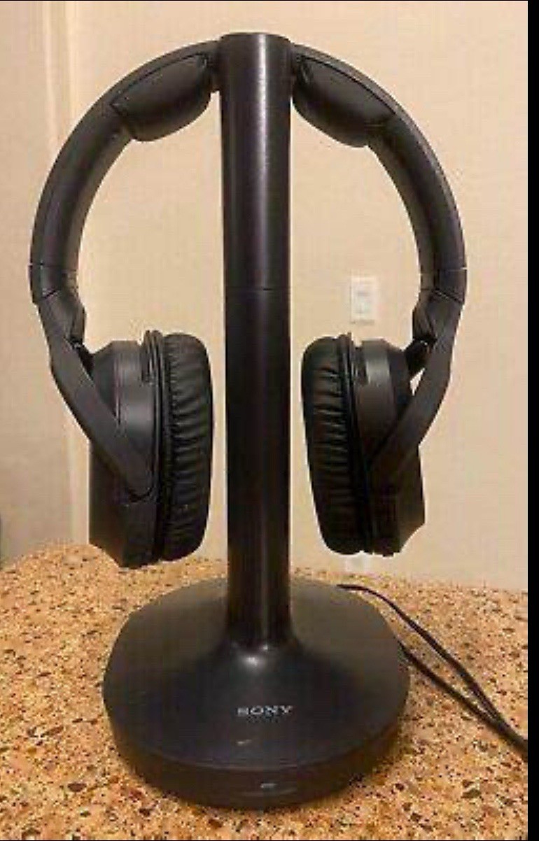 Sony RF400 Wireless Home Theater Headphones in Black with Comfortable Over-Ear Design