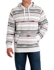 Cinch Western Sweatshirt Mens Stripe Hoodie Multi-Color MWK1241002