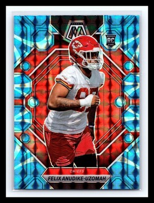2023 Mosaic - [Holo] - Reactive Blue Mosaic Prizm #320- Felix Anudike-Uzomah