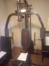 Marcy Club Adjustable Home Gym Strength Training Machine Black/Red