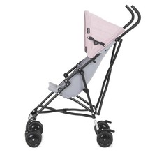 Compact Pink Stroller, 1-Hand Fold  3-Point Safety Harness
