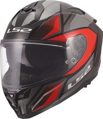 LS2 FF817 Challenger II VIPER Schwarz-Grau-Rot Integralhelm L