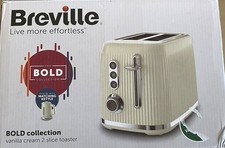 Breville Bold 2 Slice Toaster with High-Lift & Wide Slots | Cream Silver Chrome