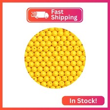 BONNY BOXX 1000PCs 6MM Smooth Yellow Acrylic Round Beads, Plastic Resin Bubblegu