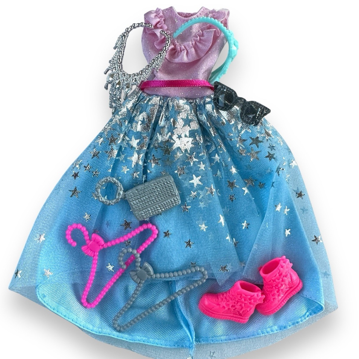 open lace back dress Barbie Princess Adventure Fantasy Doll Curly Brown Hair & Pink Skirt – Maqio main image 0