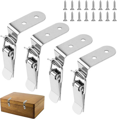 Spannverschluss Edelstahl,4 PCS 90 Grad Kistenverschluss mit Knebel und Schnappv