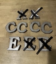 Galvanized Metal 3D Industrial Alphabet Wall Letters 3.75 ' inch