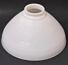 Vintage Corning 10" Milk Glass Lamp Shade 2-3/4" Fitter Waffle Pattern No. 82416