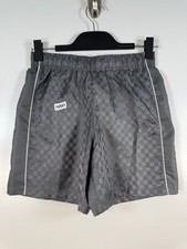 BNWT DSG Youth Boys Athletic Fit Gingham Check Woven Soccer Shorts Gray L 14-16