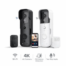 Videocitofono WiFi 4K wireless PIR visione notturna video citofono wireless