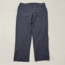 Kirkland Signature Ladies Travel Pant Womens 10 Black Nylon Stretch Straight Leg