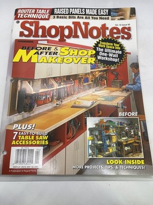 ShopNotes Magazine April 2007 #92 Woodworking Shop Makeover Router Table DIY