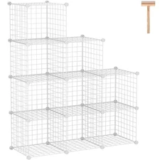 Wire Cube Storage, 9-Cube Organizer Metal, Wire C Grids Storage, Storage Bins...