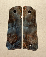 1911 Dyed Maple Burl Wood Grips Government Full Size Colt - Exhibition Grade