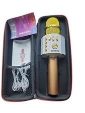 BONAOK Wireless Bluetooth Karaoke Microphone 3-in-1 Portable Handheld Mic Spe...