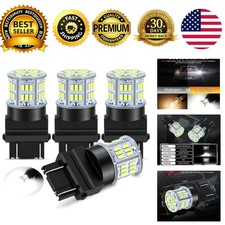 4pcs 3157 Led Bulb Back Up Reverse Light 12v-24v Xenon White Replacement Kit